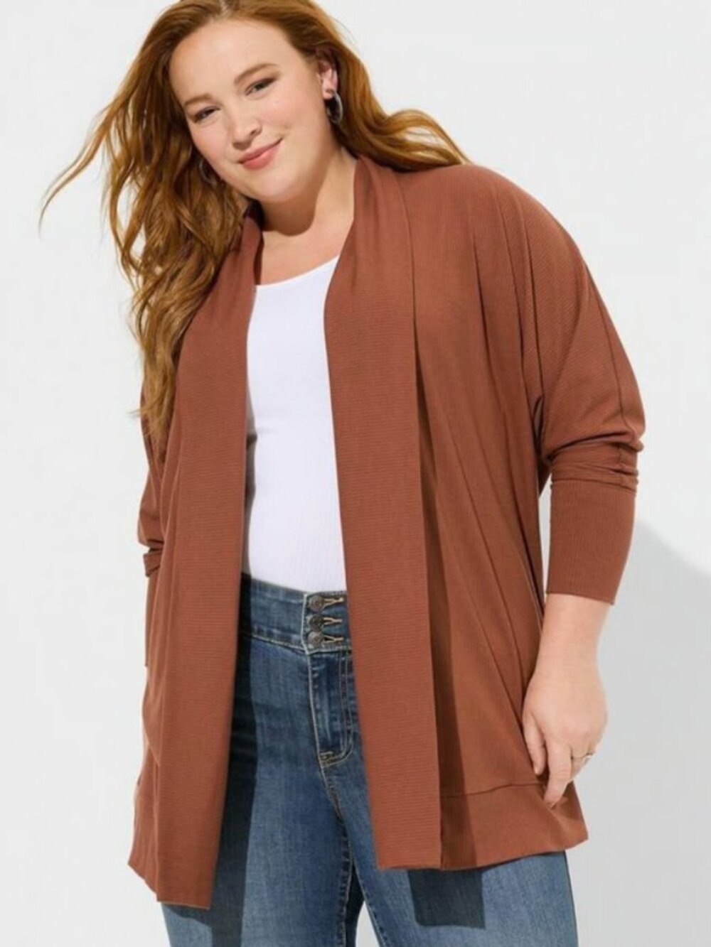 torrid Open-Front Super Soft Rib Cardigan